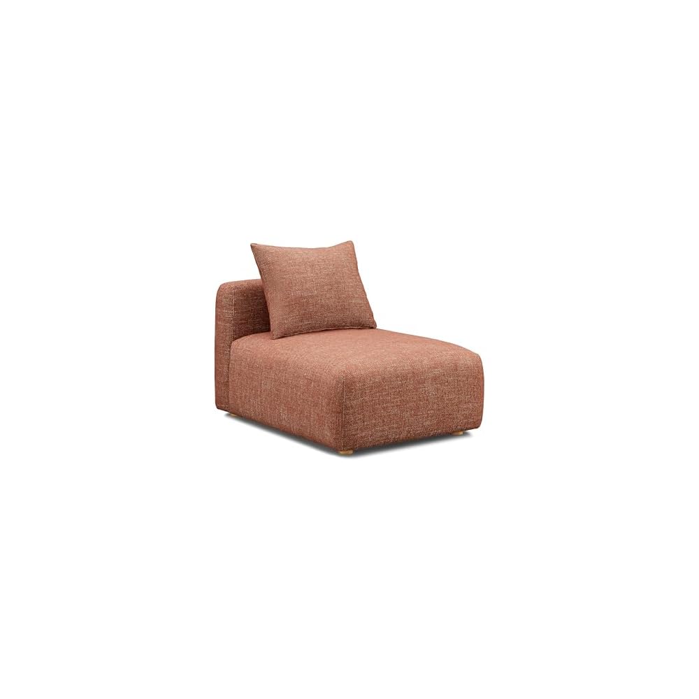 Tov Furniture Hangover Sedona Red Textured Fabric Modular Armless Chair