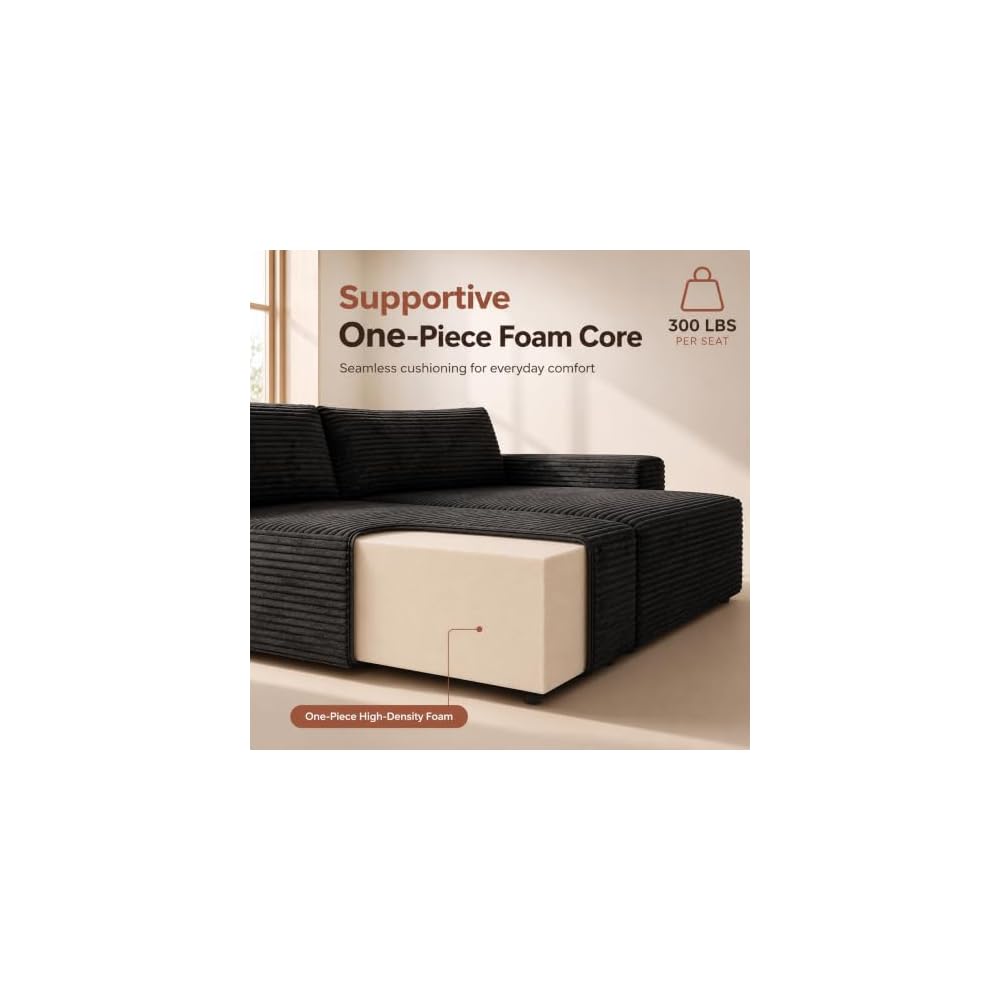 Boneless Couch Modular Sectional Sofa Cloud Couch with Chaise