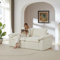 Boneless Love Seat Couches in a Box, 2 Seat Modular Foam Cloud Sofa Floor Living Room Compressed Loveseat Couch for Home Apartment