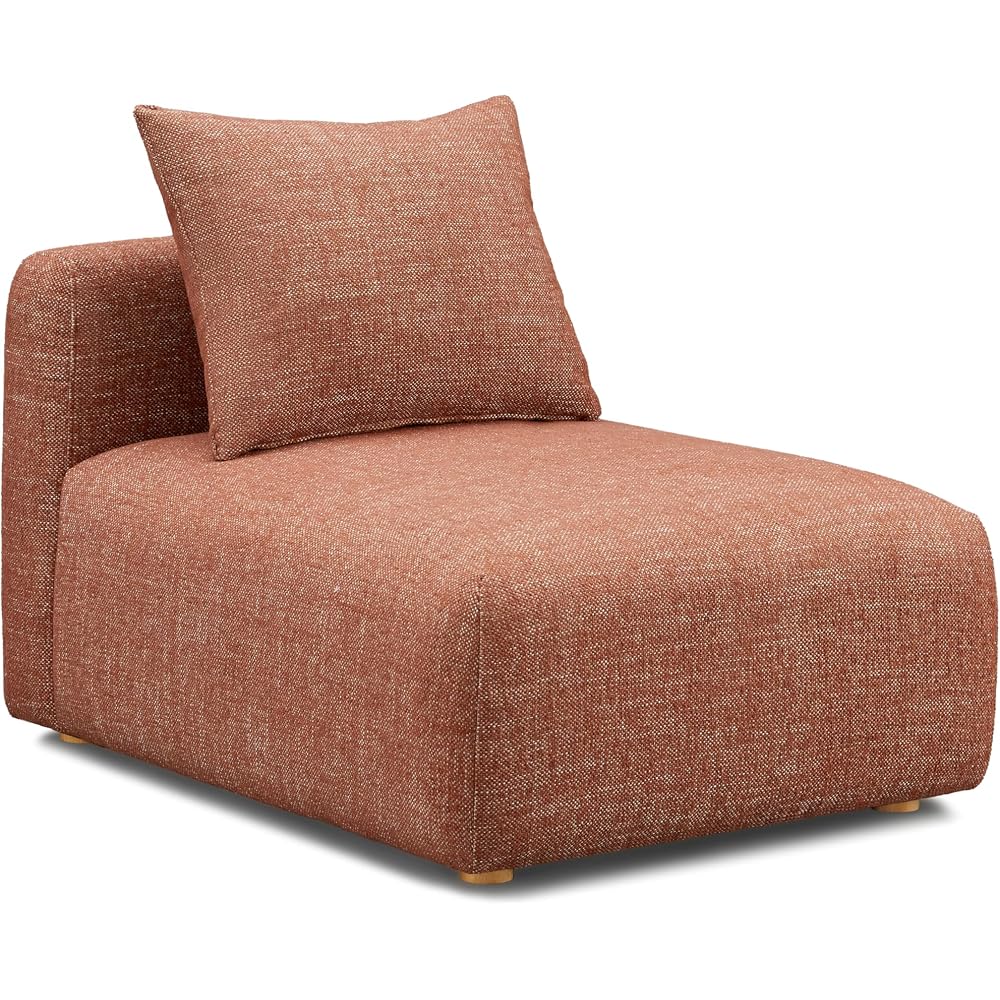 Tov Furniture Hangover Sedona Red Textured Fabric Modular Armless Chair